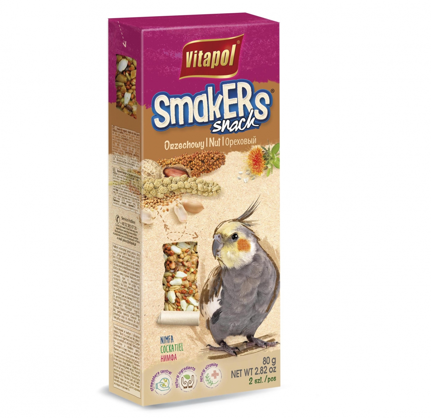 STANDARD Smakers nut for cockatiel 2pcs 90g