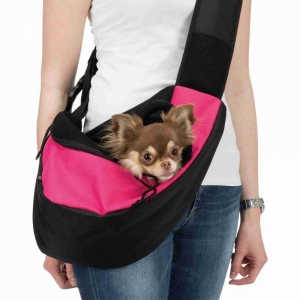 Sling Front Bag, 50 × 25 × 18 cm, pink/black