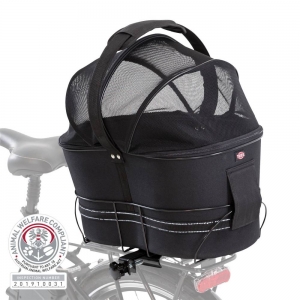 Bicycle basket for wide bike racks, EVA, 29 × 42 × 48 cm, black