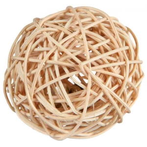 Näreliste mänguasi Pall kellukesega rattan 4 cm