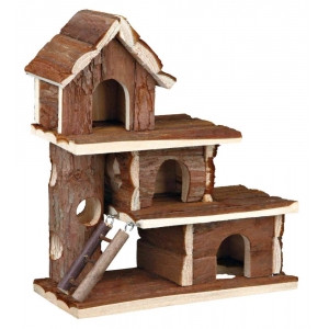 Tammo house, hamsters, bark wood, 25 × 30 × 12 cm