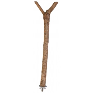 Perch, Y-shape, screw fixing, bark wood, 35 cm/ø 18 mm