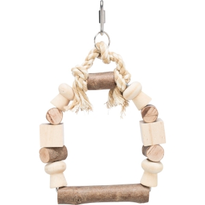 Arch swing with colourful blocks, wood, 13 × 19 cm