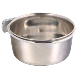 Bowl, stainless steel, with holder for screw fixing, 300 ml/ø 9 cm