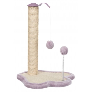 Junior scratching paw with post, 40 × 50 × 38 cm, light lilac/natural