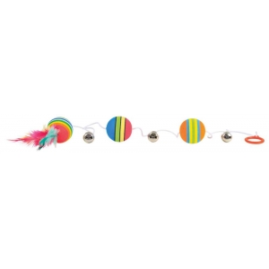 Rainbow balls on an elastic band, foam, ø 3.5 × 80 cm