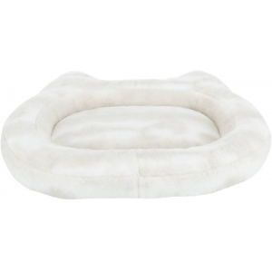 Nelli bed, cat shape, 58 x 53 cm, white-taupe