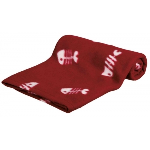 Beany blanket, fleece, 100 × 70 cm, bordeaux