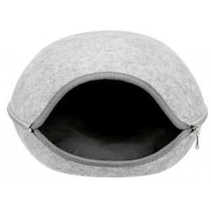Luna cuddly cave, felt, 40 × 24 × 46 cm, light grey