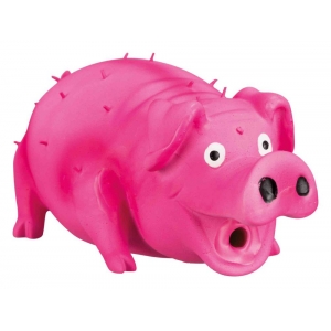 Bristle pig, animal sound, latex/polyester fleece, 21 cm