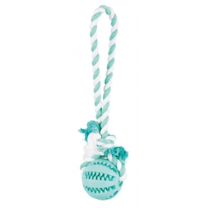 Denta Fun Natural rubber ball on a rope, nat. rub., ø 7/24 cm