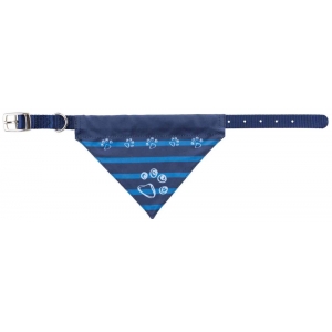 Nylon collar with neckerchief, XS–S: 25–31 cm/15 mm, indigo