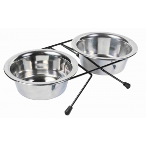 Bowl set, stainless steel/metal, 2 × 0.45 l/ø 12 cm