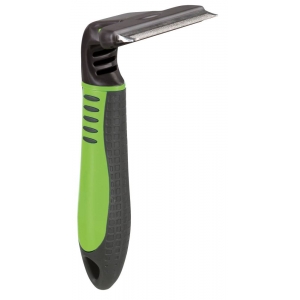 Carding groomer, plastic/metal blade, 8 × 14 cm