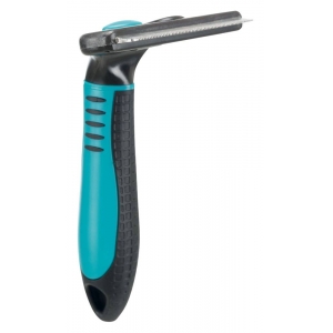 Carding groomer, plastic/metal blade, 8 × 14 cm