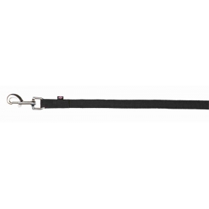 Tracking leash, flat strap, 5 m/20 mm, black