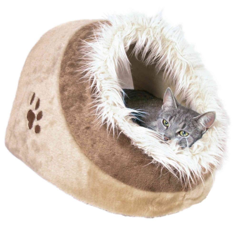 Minou cuddly cave, 35 × 26 × 41 cm, beige/brown