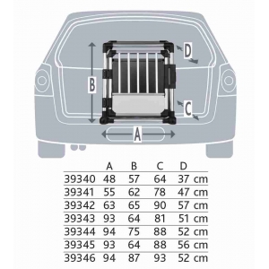 Transpordiboks, aluminium, L–XL: 94 x 75 x 88 cm, hõbe/hele hall