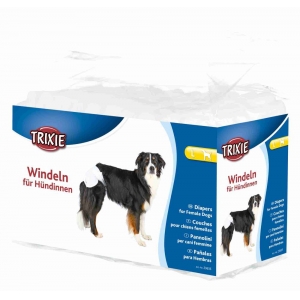 Diapers for female dogs, L: 38–56 cm, 12 pcs.