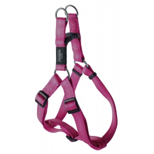 Rogz Utility Large 20mm Fanbelt Step-in Dog Harness, Pink Reflective