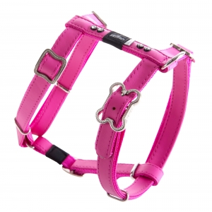 Rogz Lapz 16mm Medium Luna Adjustable Dog H-Harness, Pink