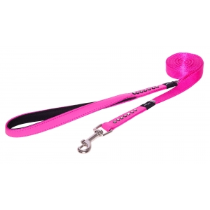 Rogz Lapz 16mm Medium Luna Fixed Long Dog Lead, Pink