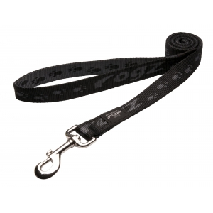 Rogz Alpinist Extra Large 25mm Everest Fixed Dog Lead, Black Rogz Design