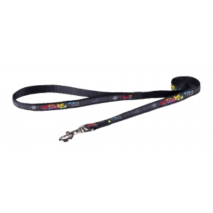 Rogz Fancy Dress Medium 16mm Scooter Fixed Dog Lead, Multi Bone Design