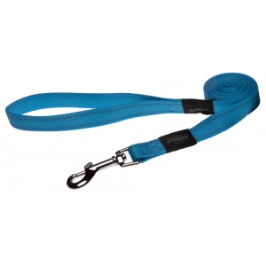 Rogz Utility Large 20mm Fanbelt Fixed Dog Lead, Turquoise Reflective