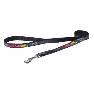 Rogz Fancy Dress Large 20mm Beach Bum Fixed Dog Lead, Multi Bone Design