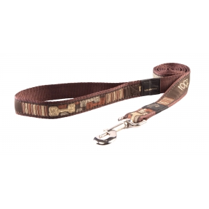 Rogz Fancy Dress Extra Large 25mm Armed Response Fixed Dog Lead, Mocha Bone Design