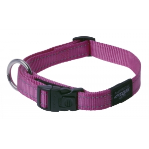 Rogz Utility Extra Large 25mm Lumberjack Dog Collar, Pink Reflective