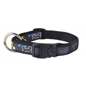 Rogz Fancy Dress Large 20mm Beach Bum Dog Collar, Multi Bone Design