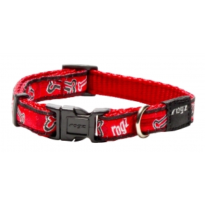 Rogz Fancy Dress Small 11mm Jellybean Dog Collar, Red Rogz Bone Design