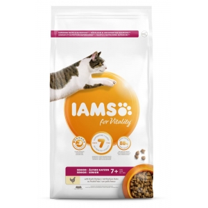 IAMS for Vitality senior dry cat food (kibble) with fresh chicken 3 kg