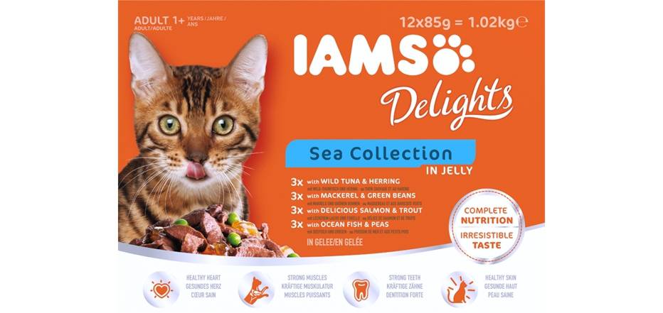 IAMS kons-12x85g. Delight Sea in Jelly