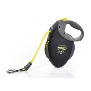 flexi GIANT, tape leash, XL: 8 m, black/neon yellow