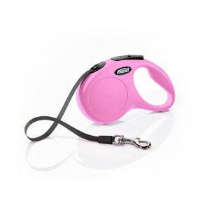 flexi New CLASSIC, tape leash, S: 5 m, pink