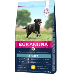 EUKANUBA Adult kanalihaga suurtele koertele 3 kg