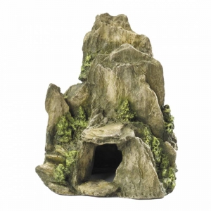STONE WITH MOSS ML - 19CM green