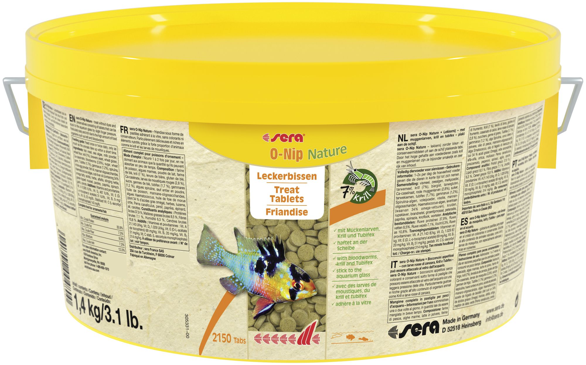 Sera O-Nip Nature 2.200ml/1.4kg