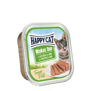 Happy Cat Duo Menu Geflügel & Lamm 16x100g