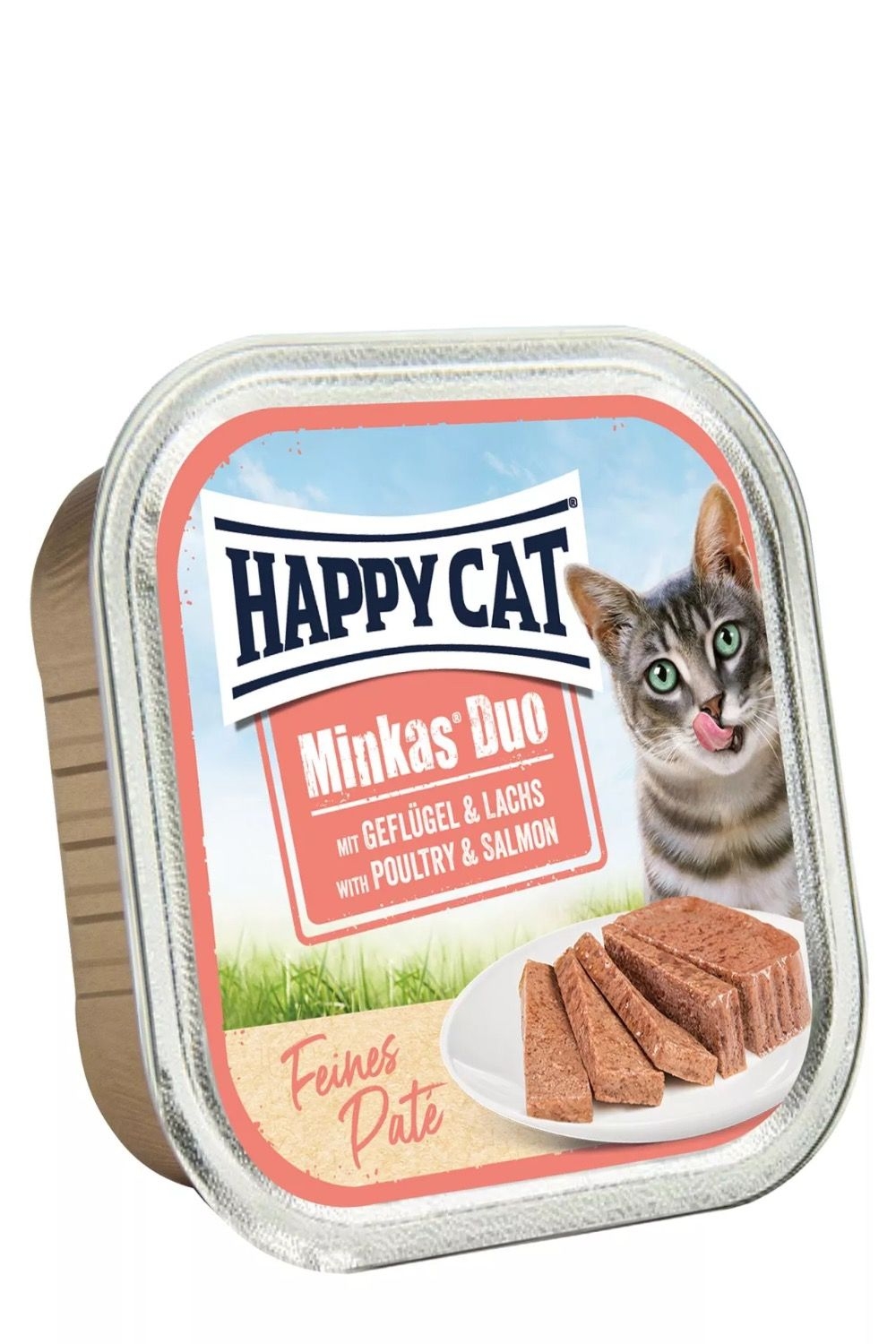 Happy Cat Duo Menu Geflügel & Lachs 16x100g