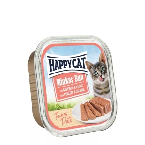 Happy Cat Duo Menu Geflügel & Lachs 16x100g