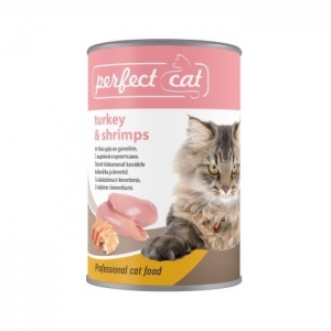 Perfect Cat Turkey&Shrimps kons 6x400g