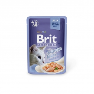 Brit Premium Salmon Fillets in Jelly märgtoit kassidele 85g