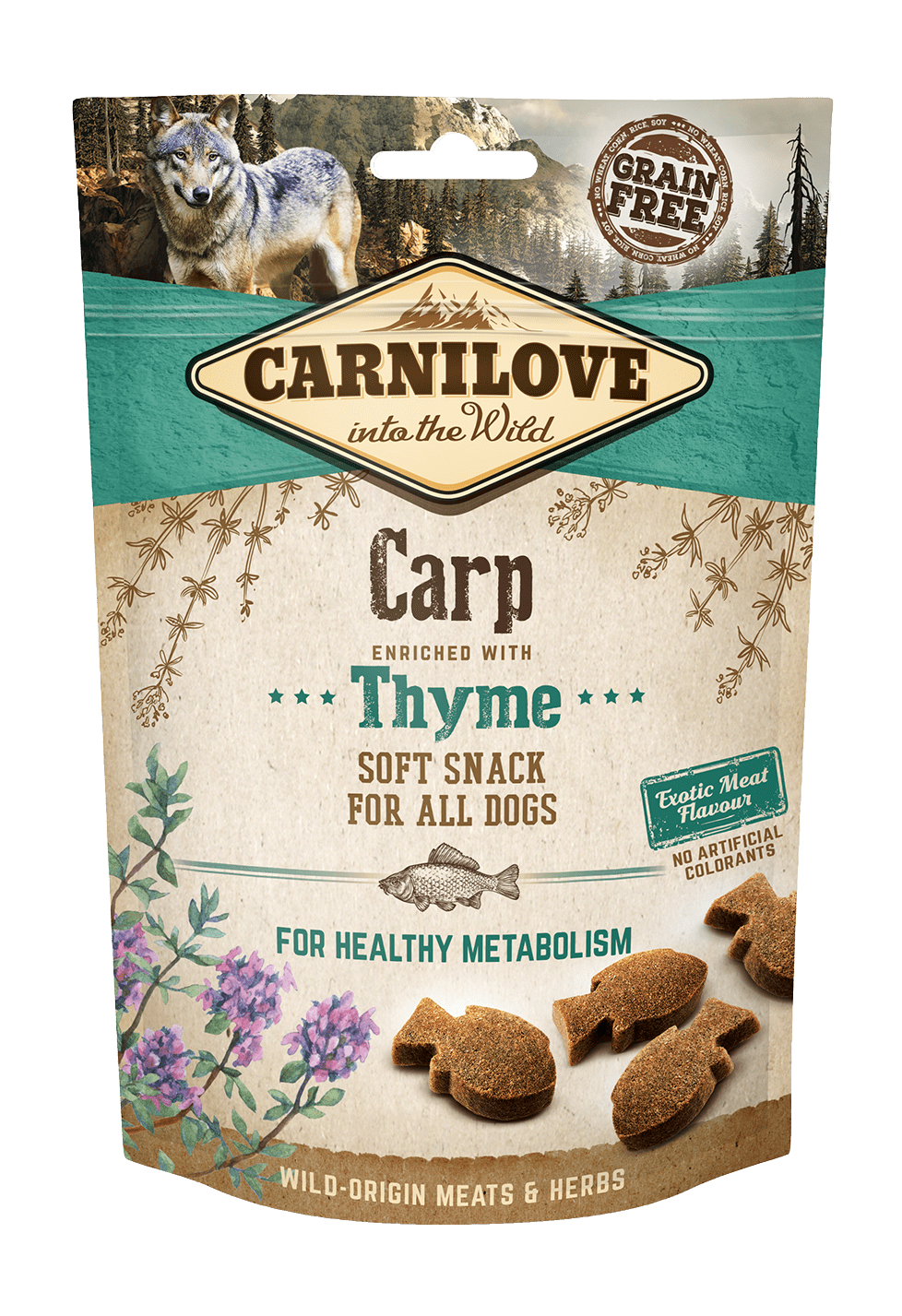 CarniLove Dog Snack Carp & Thyme maiused koerale 200g