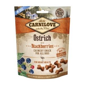 CarniLove Dog Snack Ostrich Blackberries 200g