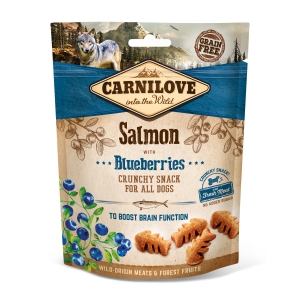 CarniLove Dog Snack Salmon & Blueberries maiused koerale 200g