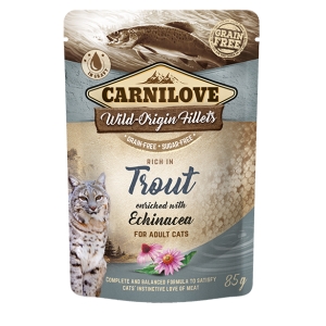 CarniLove Cat Pouch Trout Echinacea einekotike kassidele 85g